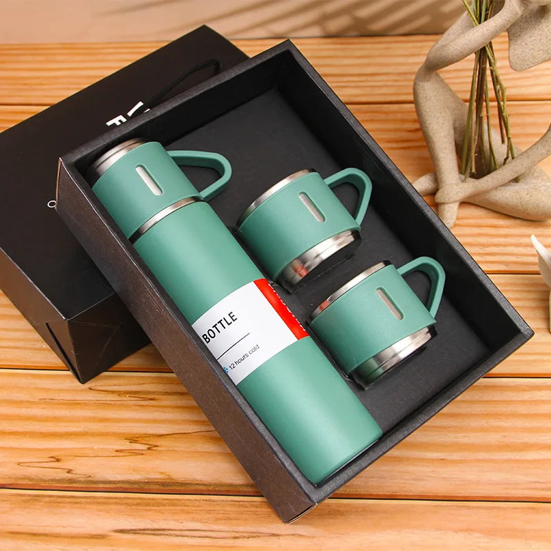 kit garrafa térmica inox