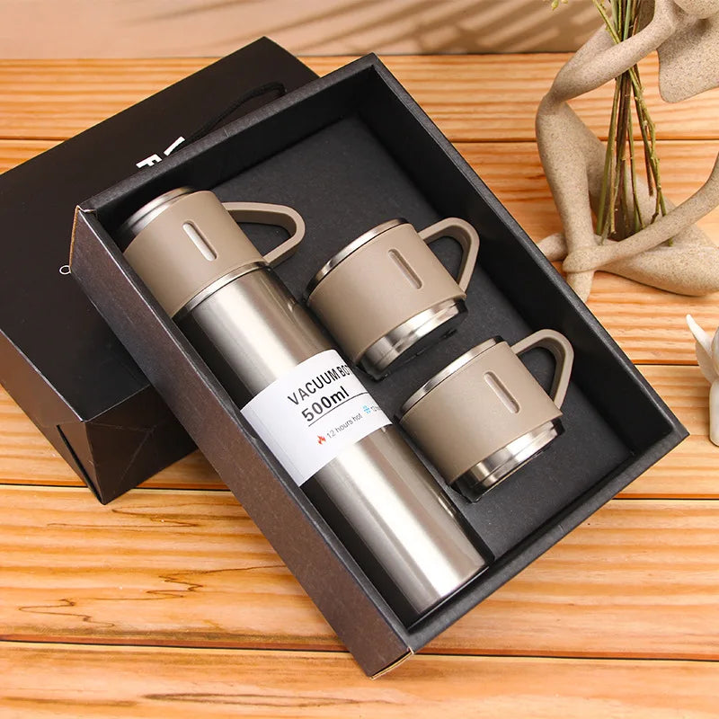 kit garrafa térmica inox